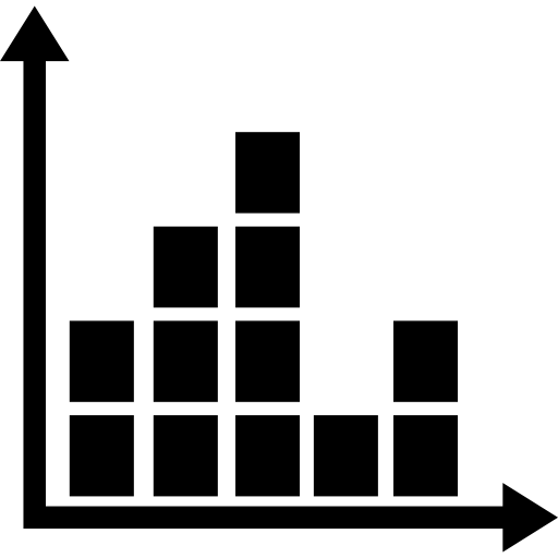 gráfico de quadrados  Ícone