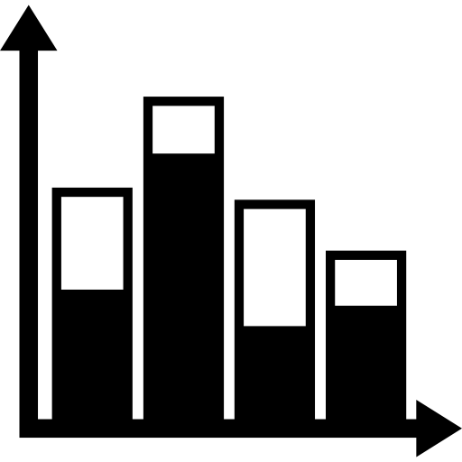 gráfico de barras de educación  icono