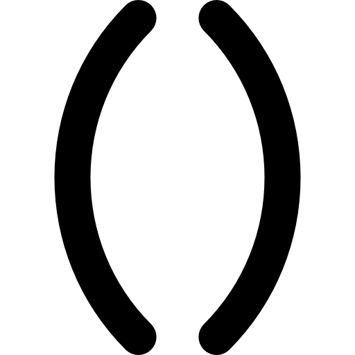 Parentheses grouping symbol  icon
