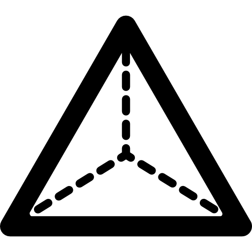 driehoekige piramide vanuit bovenaanzicht  icoon