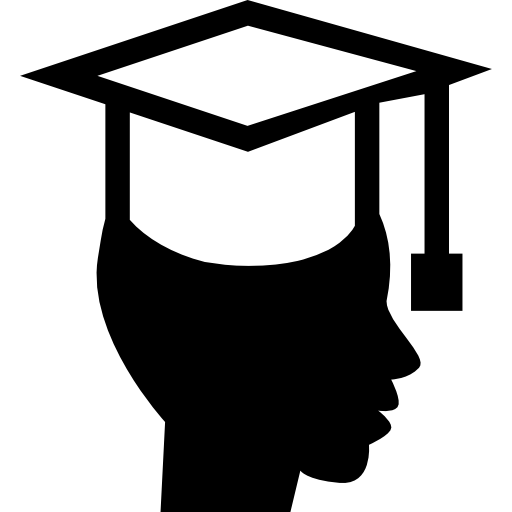 graduado con gorra  icono