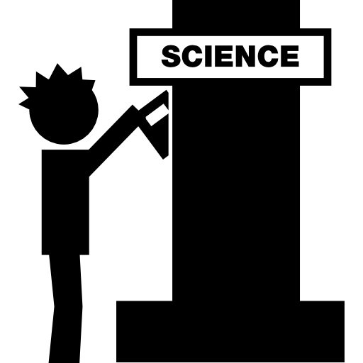 Student in library searching for a science book to study  icon