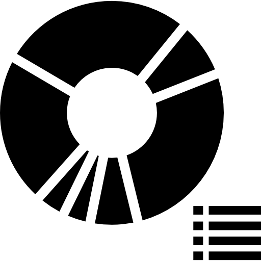 okrągły symbol wykresu edukacyjnego  ikona