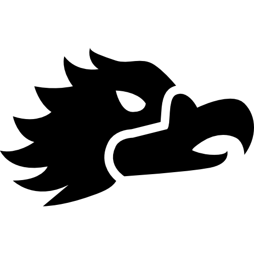 forme de tête de vue de côté d'aigle mexicain  Icône