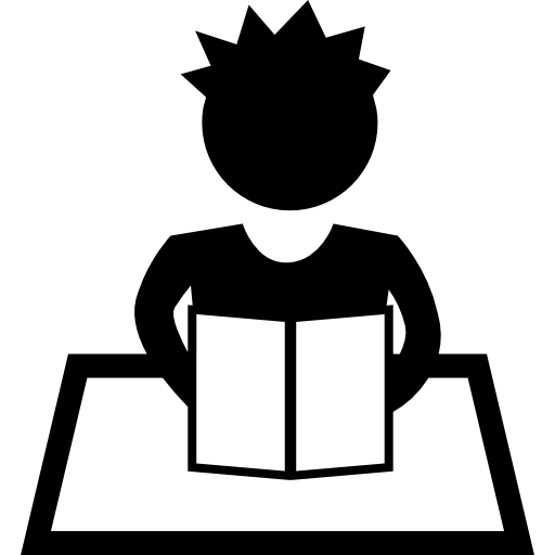 Boy reading  icon