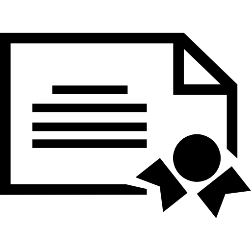 diploma de diseño horizontal  icono