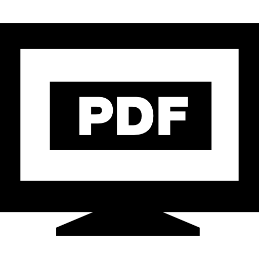 pdf na tela do monitor  Ícone