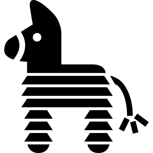 Piñata of Mexico with horse shape  icon