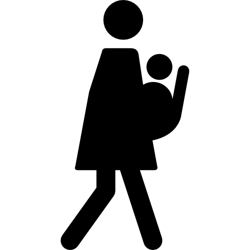 Woman with baby  icon