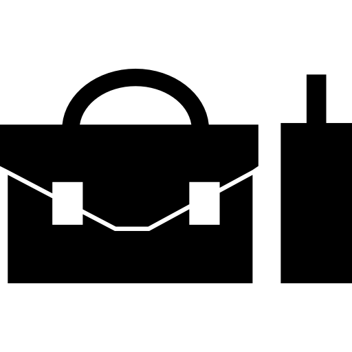 正面と側面から見たブリーフケース  icon