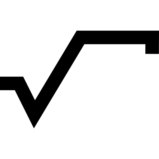 vierkantswortel teken  icoon