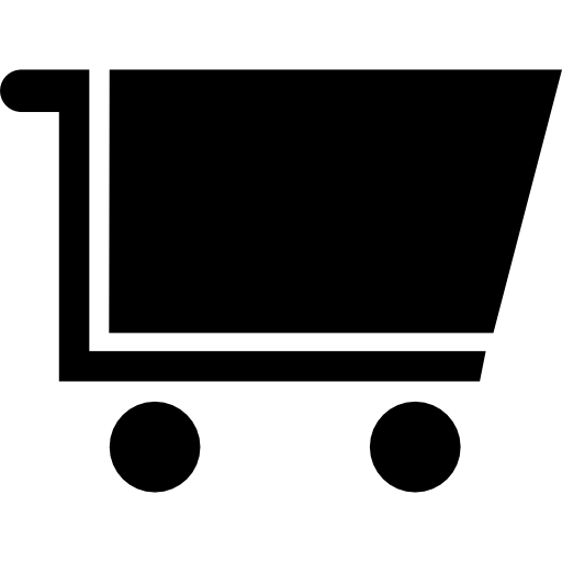 Shopping cart black silhouette  icon