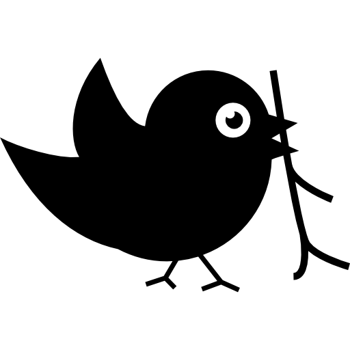 Bird with sprig in its beak  icon