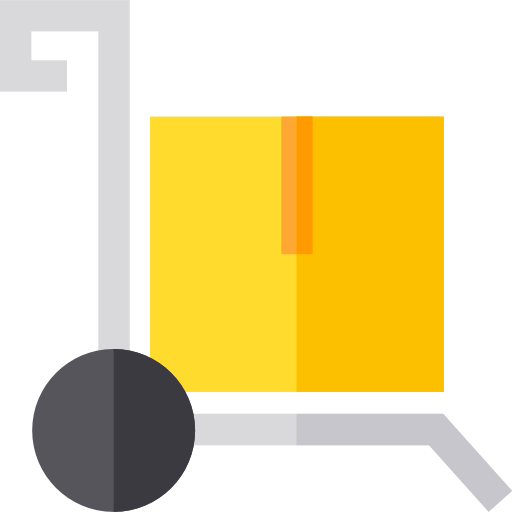 trolley Basic Straight Flat icoon