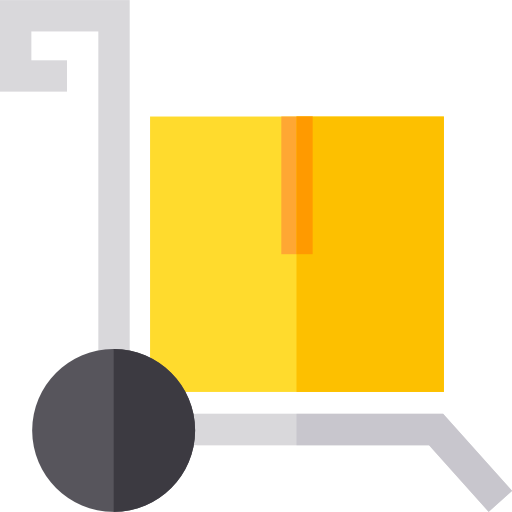 Trolley Basic Straight Flat icon