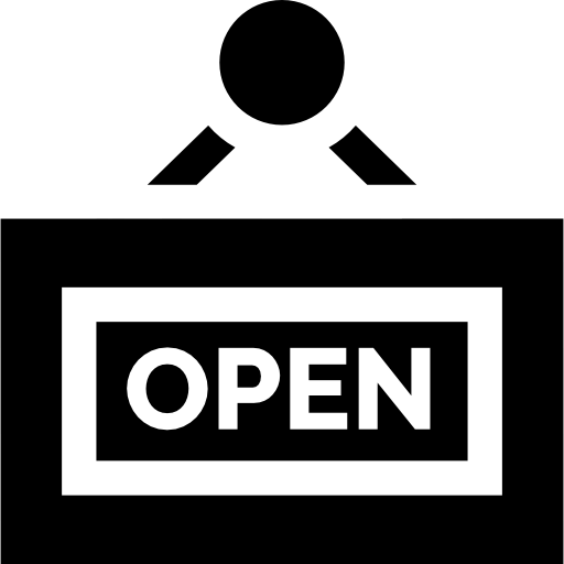 Open Basic Straight Filled icon