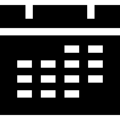 calendario Basic Straight Filled icono