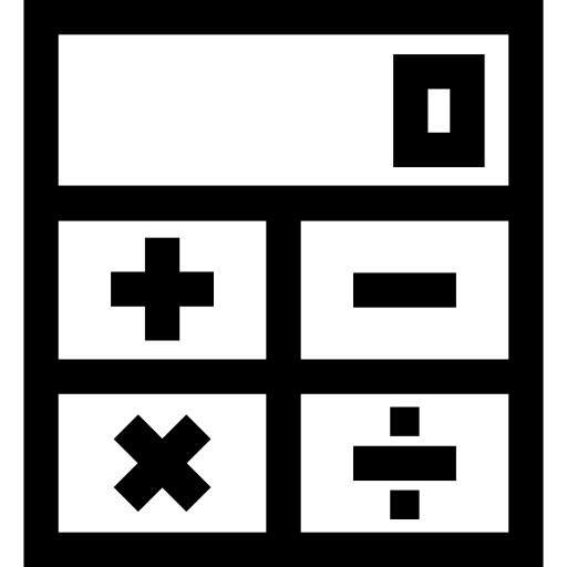 kalkulator Basic Straight Lineal ikona