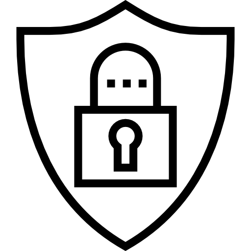 sistema de seguridad Detailed Straight Lineal icono
