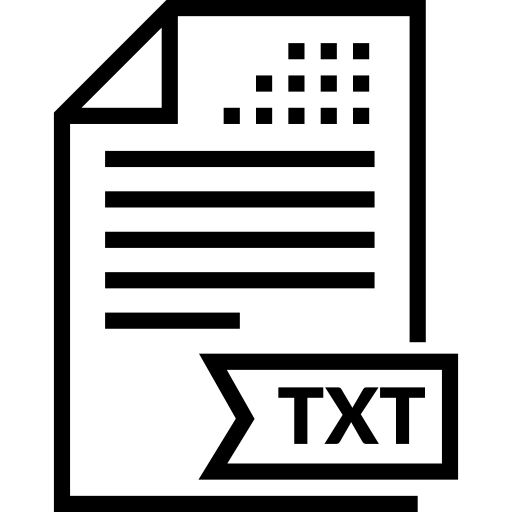 archivo de texto Detailed Straight Lineal icono