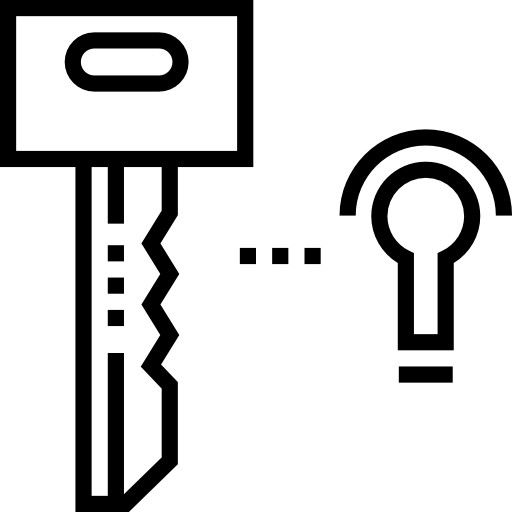 chiave della porta Detailed Straight Lineal icona