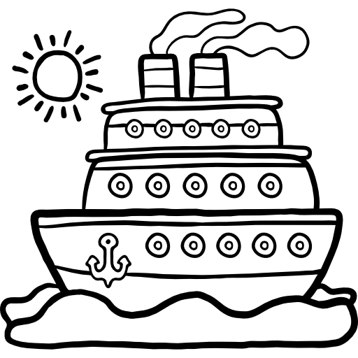 Cruise Hand Drawn Black icon