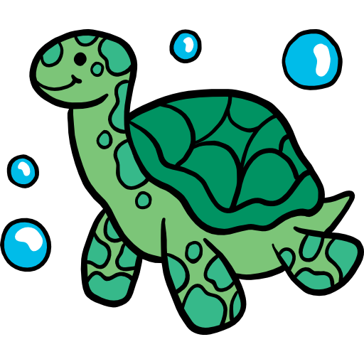 tortue Hand Drawn Color Icône