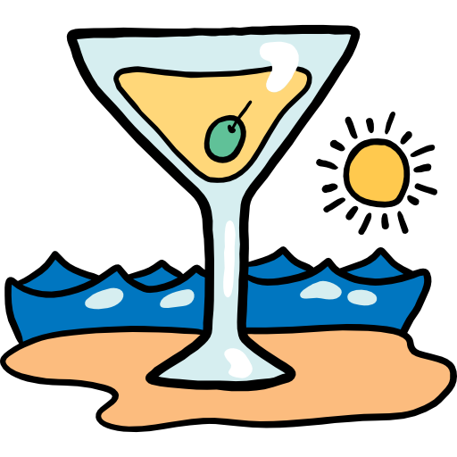 cocktail Hand Drawn Color icon