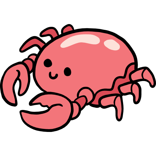 Crab Hand Drawn Color icon