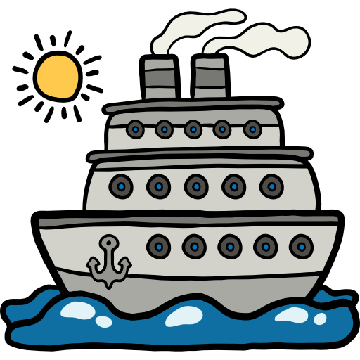 Cruise Hand Drawn Color icon