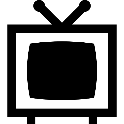 Écran de télévision Basic Straight Lineal Icône