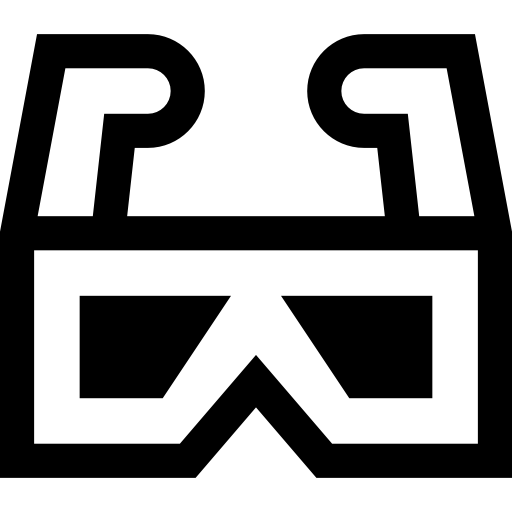 okulary google Basic Straight Lineal ikona