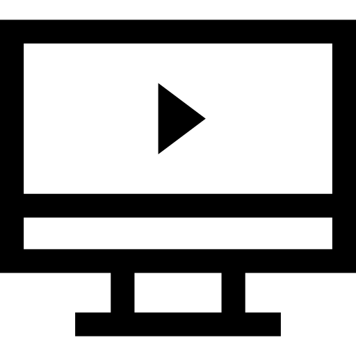 Écran de télévision Basic Straight Lineal Icône