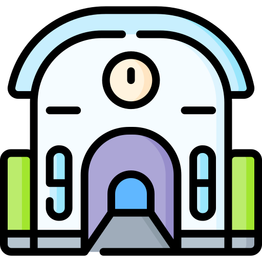 Railway station Special Lineal color icon