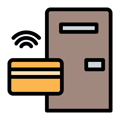 Key card Generic Outline Color icon