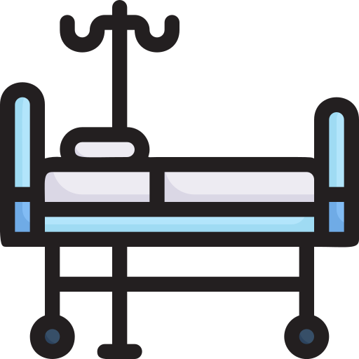 ziekenhuis bed Generic Outline Color icoon