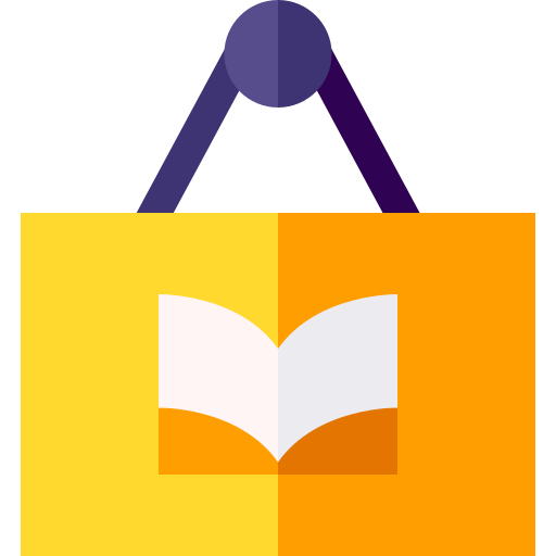 bibliothek Basic Straight Flat icon