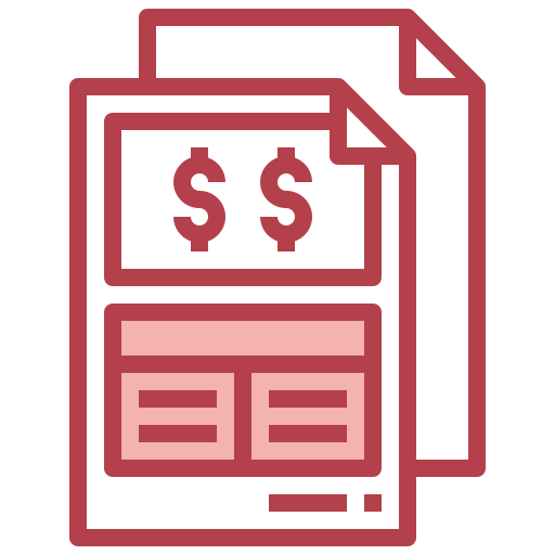 Invoice Surang Red icon
