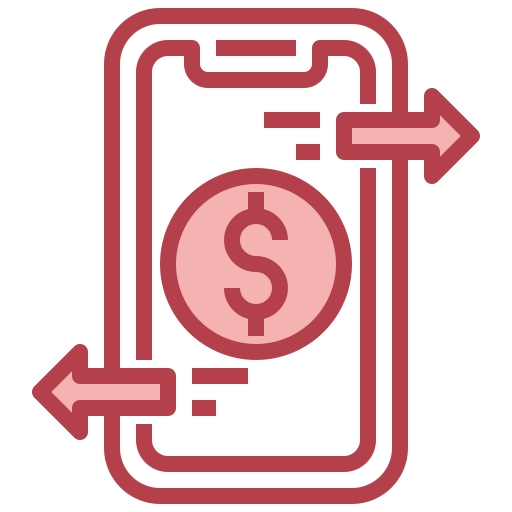 Mobile payment Surang Red icon