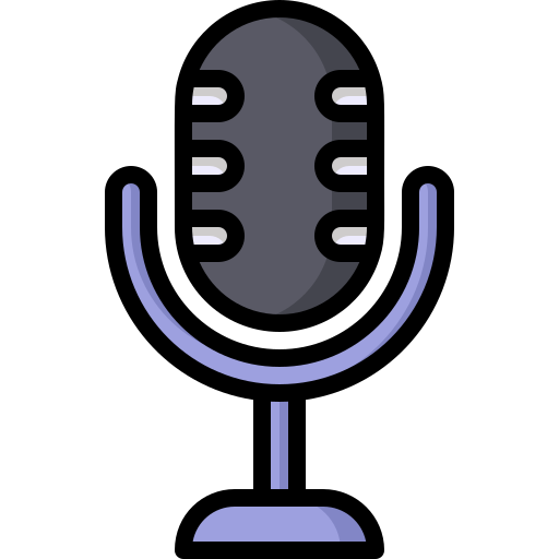 mikrofon bqlqn Lineal Color ikona