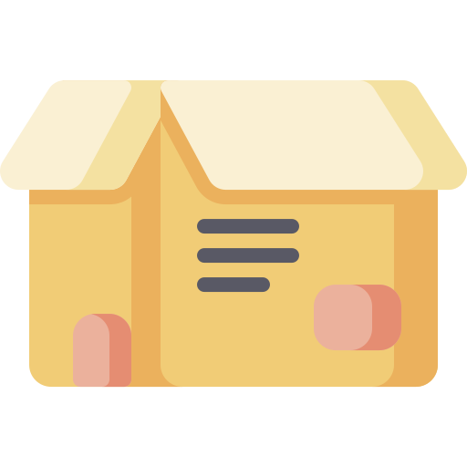 Cardboard box bqlqn Flat icon