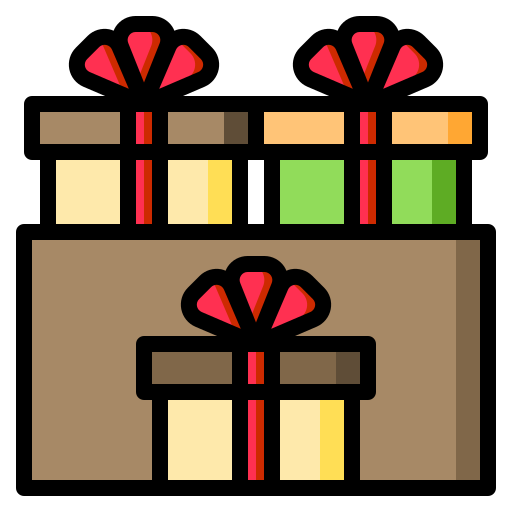 Giftboxes Catkuro Lineal Color icon