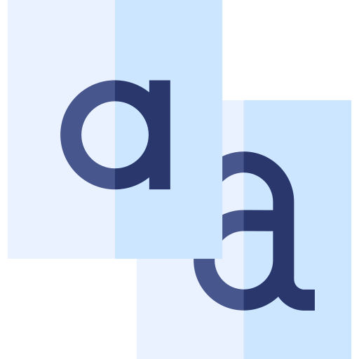 typografia Basic Straight Flat ikona