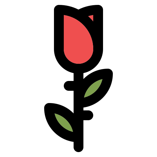 薔薇 Generic Outline Color icon