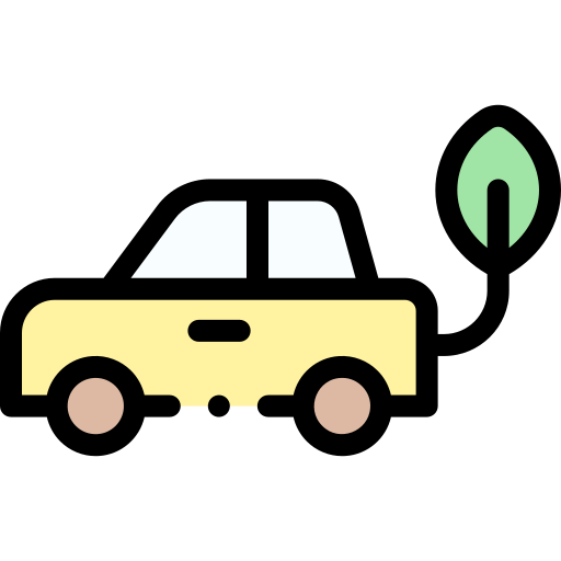 Электромобиль Detailed Rounded Lineal color иконка