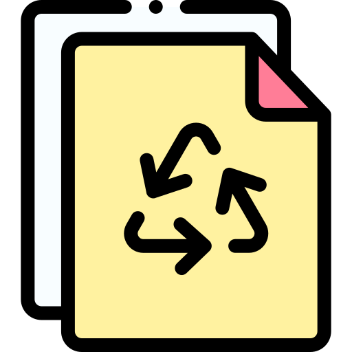 Paper recycle Detailed Rounded Lineal color icon