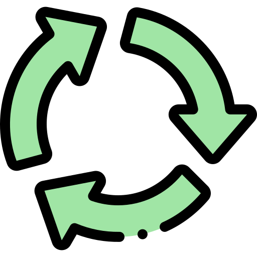 símbolo de reciclagem Detailed Rounded Lineal color Ícone