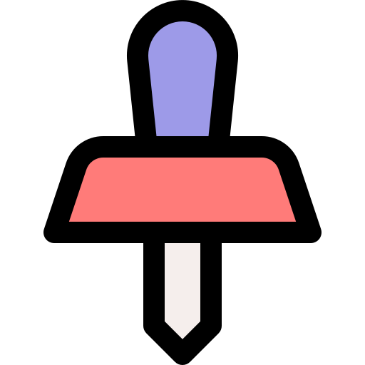 푸시 핀 Generic Outline Color icon
