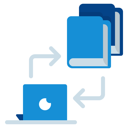 digitale bibliotheek Generic Blue icoon
