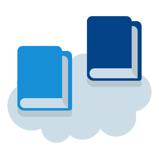 biblioteca digitale Generic Blue icona